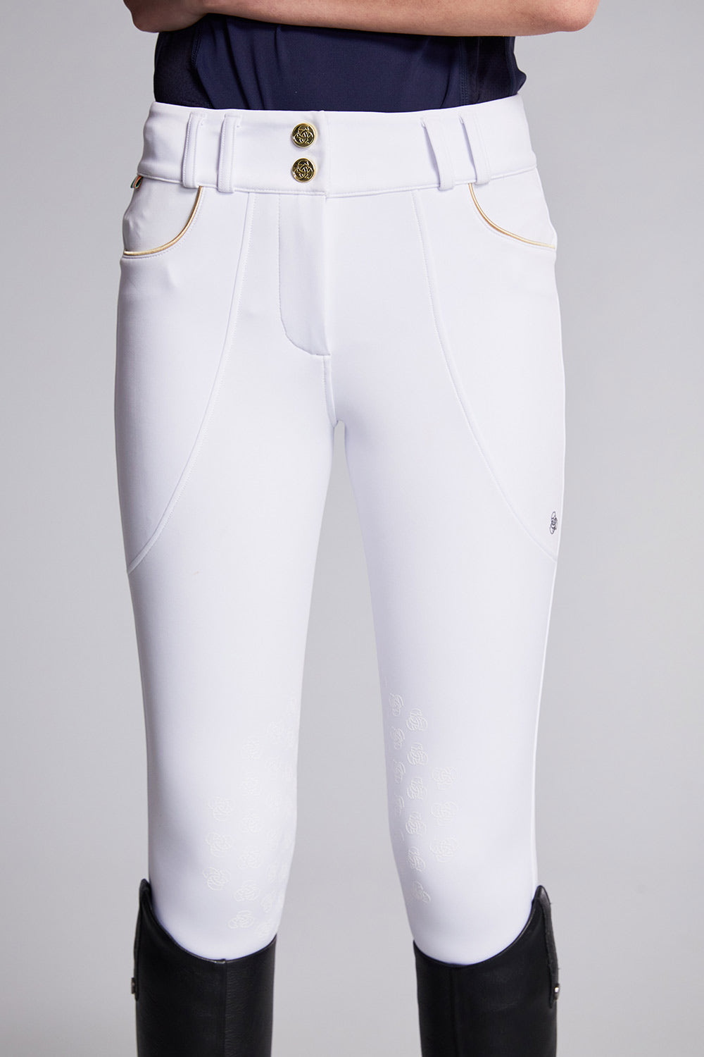 Vol.2 Olivia White Competition Breeches Knee grip – Limited Drop