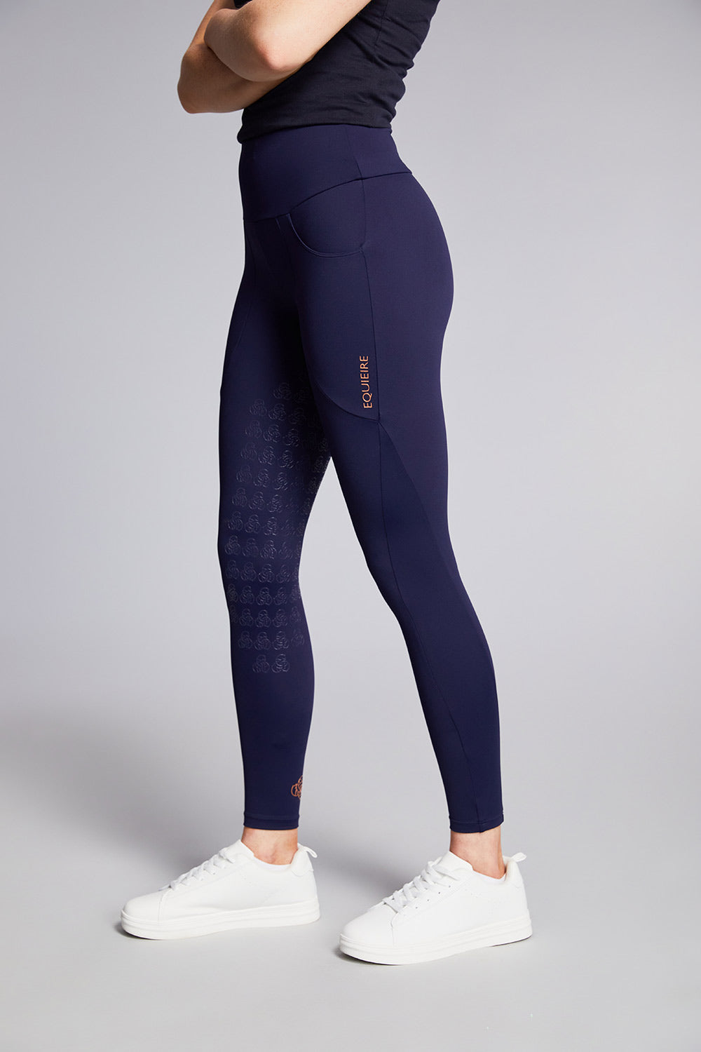 Jessica Navy 3/4 Grip Riding Leggings