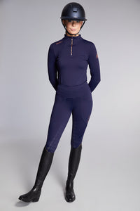 Jessica Navy 3/4 Grip Riding Leggings