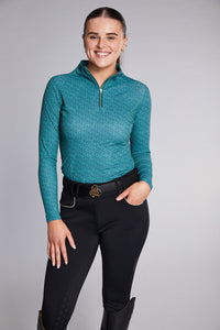 Emma Signature Sunshirt | Green Equieire Print