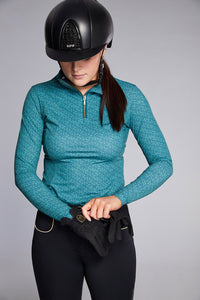 Emma Signature Sunshirt | Green Equieire Print