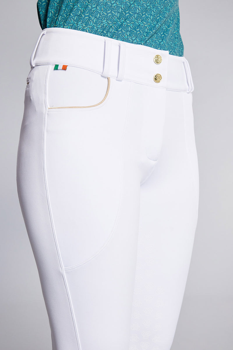 Vol.2 Olivia White Competition Breeches Full Seat – Limited Drop
