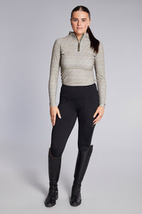 Jessica 3/4 Grip Perform Riding Leggings | Black