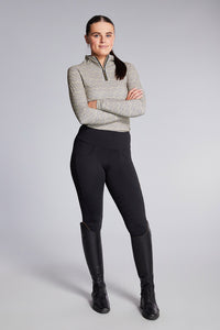 EVE Compression Riding Tights - Black Knee-grip
