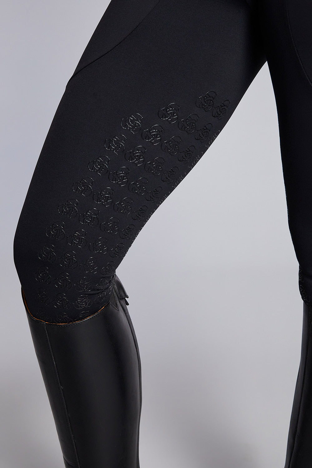 EVE Compression Riding Tights - Black Knee-grip