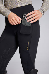 Jessica 3/4 Grip Perform Riding Leggings | Black