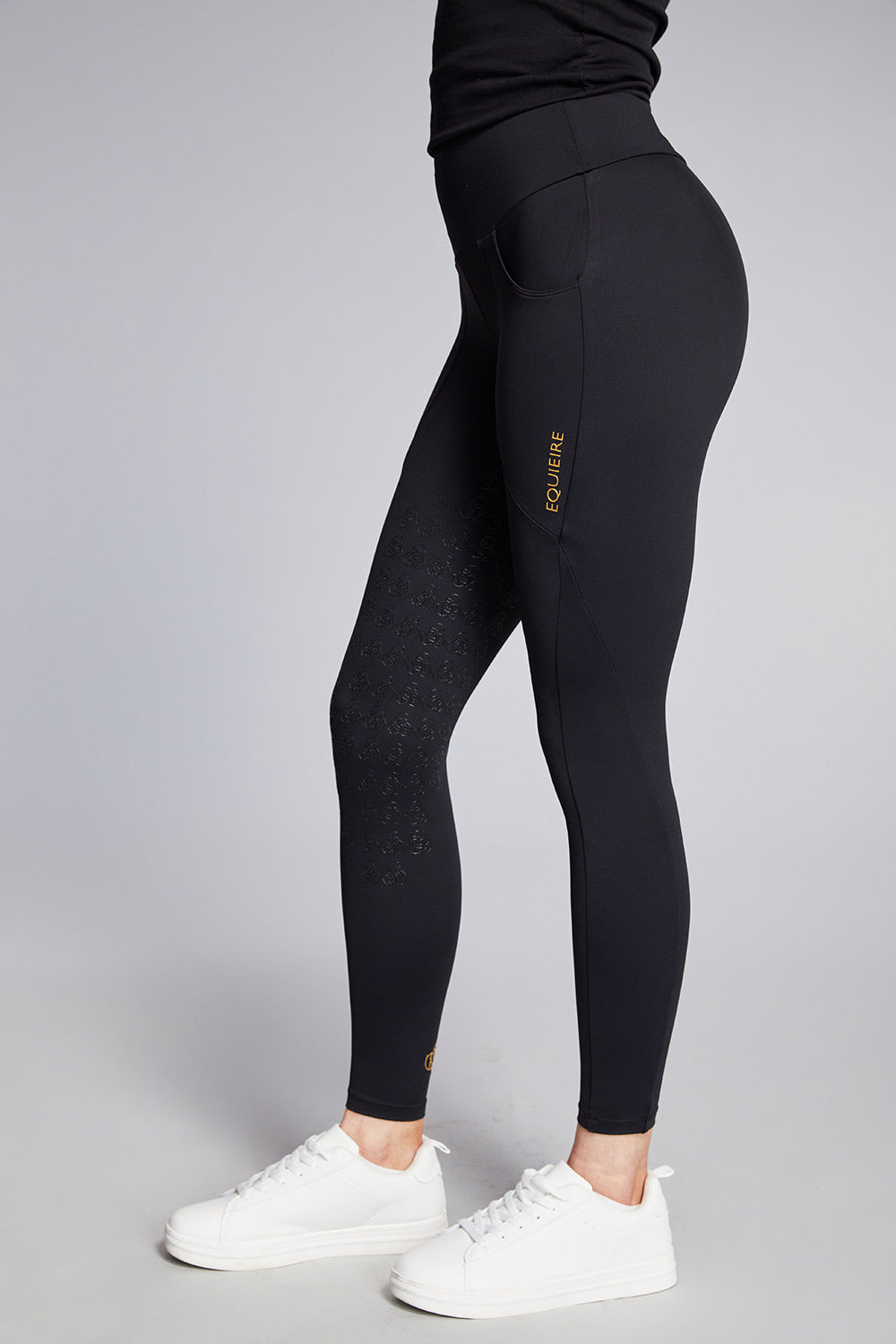 Jessica 3/4 Grip Perform Riding Leggings | Black