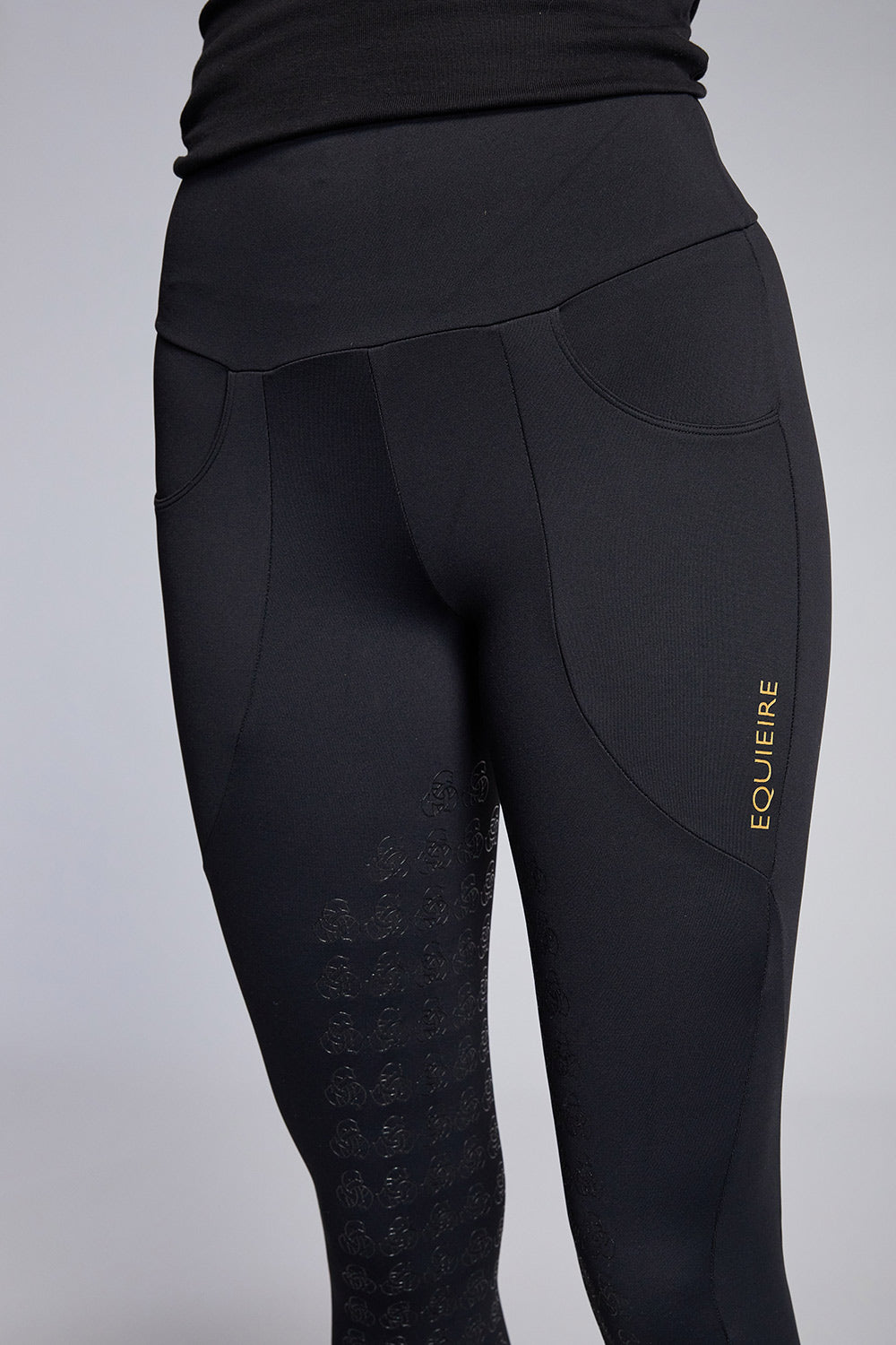 Jessica 3/4 Grip Perform Riding Leggings | Black