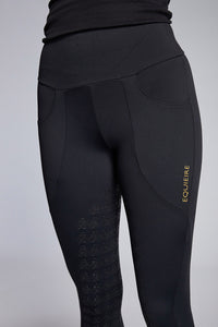 Jessica 3/4 Grip Perform Riding Leggings | Black