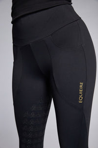 EVE Compression Riding Tights - Black Knee-grip