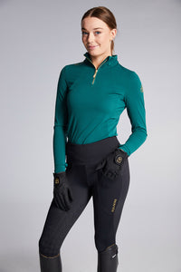 Jessica 3/4 Grip Perform Riding Leggings | Black