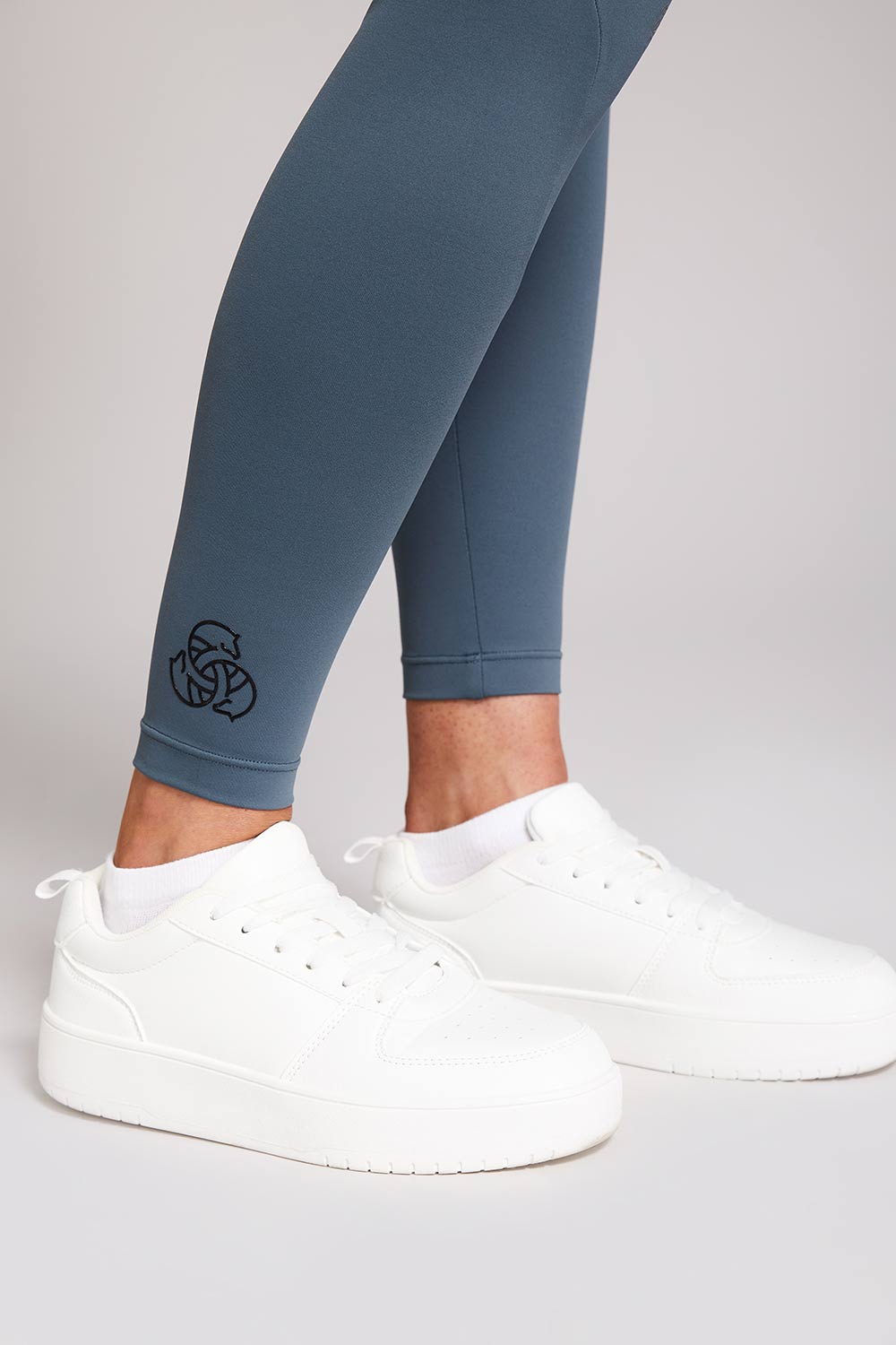 Aisling |Cliff Grey Knee-grip Riding Leggings - Equieire