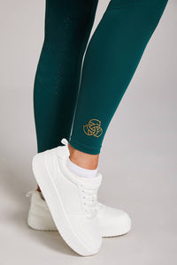 Eve Compression Riding Tights - Green Full-seat