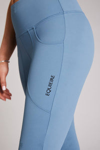 Aisling | Rainy Blue Knee-grip Riding Leggings