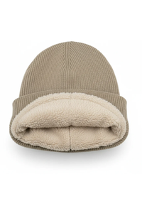 Winter Beanie | Camel Fleece-Lined